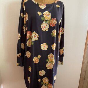 Lovely Grey and Yellow Silky Dress